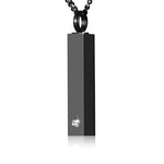 Cremation Jewelry Urn Necklace for Pet Ashes for Men Women, Keepsakes for Small Animal Ashes, Stainless Steel Memorial Bar Pendant Necklaces
