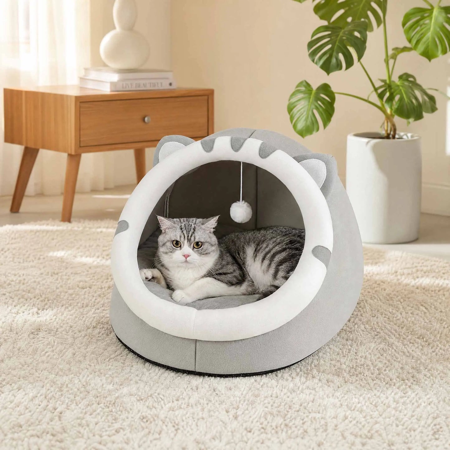 Cama Súper para Gatos, Casa Cálida para Mascotas, Cueva para Gatitos, Cojín, Casa para Gatos, Cesta Cálida para Perros Durmientes, Tienda de Campaña Pequeña, Cama para Perros, Colchoneta para Gatos