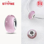 925 Sterling Silver Pink Color Series Beads Heart Flower Murano Glass DIY Jewelry Charms Fit Original Bracelet for Women Fine Gifts