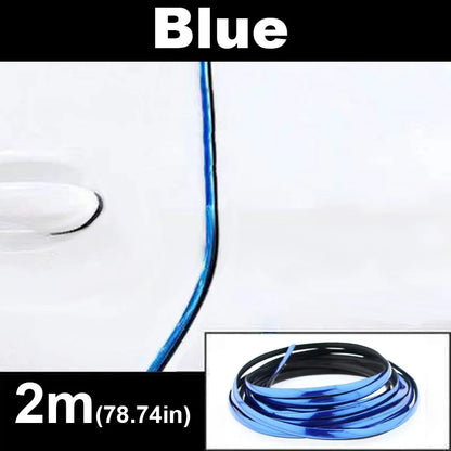 2/5/10M Car Door Edge Scratch Protector DIY Trim Strips Guard Cover Strip Roll Chrome Styling Moulding Trim Strip