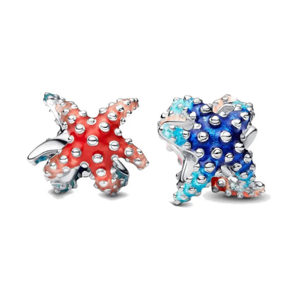 New 925 Silver Octopus crab Charm Bead Sea turtle starfish Seahorse dolphin Pendant Fit Original Bracelet Women DIY Jewelry Gift