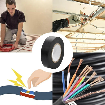 10/100M High-Temperature Resistant Black Rubber Electrical Tape, Durable and Soft Insulating Adhesive, for Industrial Use