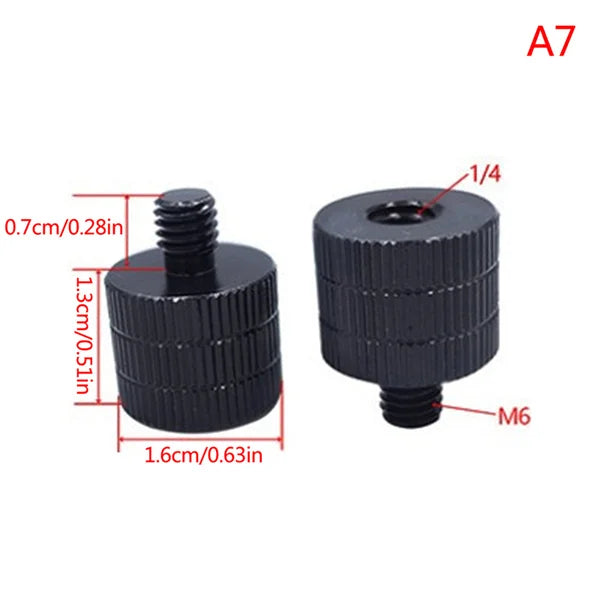1/4 to M4 M5 M6 M8 M10 Conversion Screw 3/8" Male to Female Thread Screw Mount Converter Standard 1/4 Mount Adapter Screw