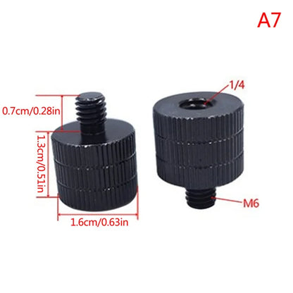 1/4 to M4 M5 M6 M8 M10 Conversion Screw 3/8" Male to Female Thread Screw Mount Converter Standard 1/4 Mount Adapter Screw