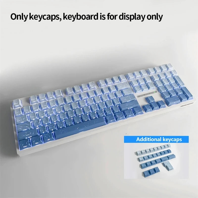 Contour 4.0 Side Engraved Keycap PBT Translucent 97 Key Gaming Mechanical Keyboard Key Cap White For Magnetic Switch F75 GMK87