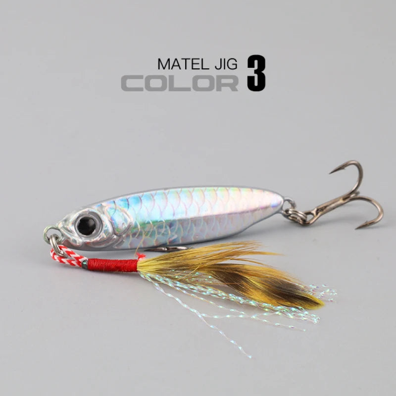 1 Pc Metal Artificial Bait Jig 7g 10g 15g 20g 25g 30g Shore Casting Jigging lure Shore Casting Saltwater Fishing lure Bit