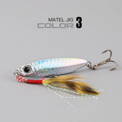 1 Pc Metal Artificial Bait Jig 7g 10g 15g 20g 25g 30g Shore Casting Jigging lure Shore Casting Saltwater Fishing lure Bit