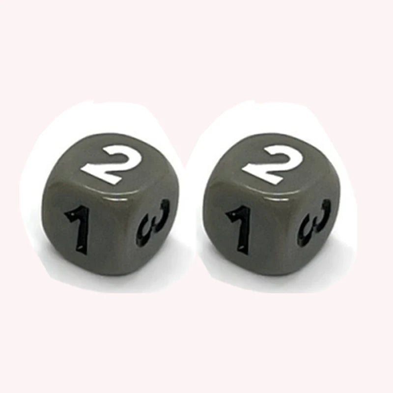10Pieces Number 1 2 3 123 D6 14mm Acrylic Dice 6-sides Dices For Board Game Cubes 6 Colors learning game accessories