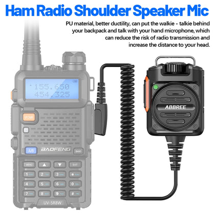 BaoFeng Walkie Talkie BF-780 2 Pin PTT Speaker Mic for Quansheng UV-K5 K6 Baofeng UV-5R BF-888S UV-5RH 21 17 PRO HAM Radio