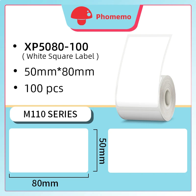 Phomemo M110 Thermal Wireless Label Printer Portable Bluetooth Sticker Mini Printer Barcode Label Maker Price Tag Printers DIY