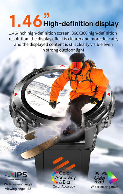 New Professional GPS Sports Smart Watch, Outdoor RIDE Run GPS track Swim Watchs Compass Altimeter, 3ATM Sports Bracelets, men, ladies