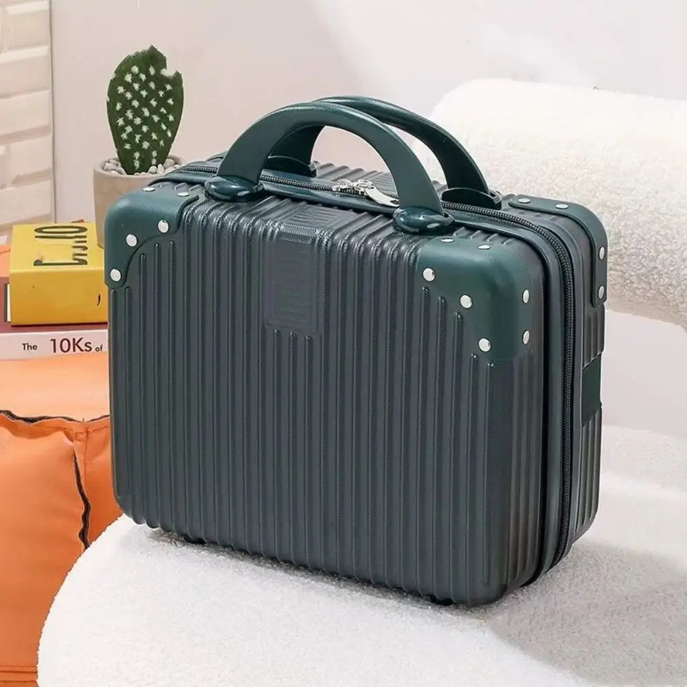 14-inch Lightweight Mini Travel Suitcase Cosmetic Box Waterproof Hand Luggage Organizer Makeup Case Portable Small Boarding Case