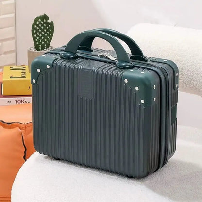 14-inch Lightweight Mini Travel Suitcase Cosmetic Box Waterproof Hand Luggage Organizer Makeup Case Portable Small Boarding Case
