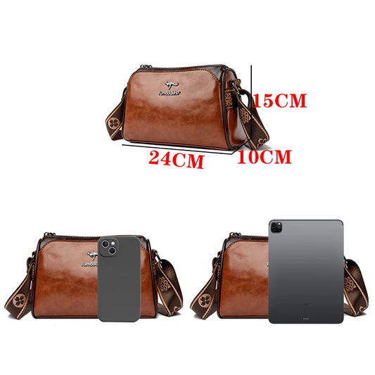 New Genuine High Quality Soft Leather Luxury Purses Crossbody Bag Designer Brand Ladies Shoulder Crossbody Bags 2024 Sac A Main