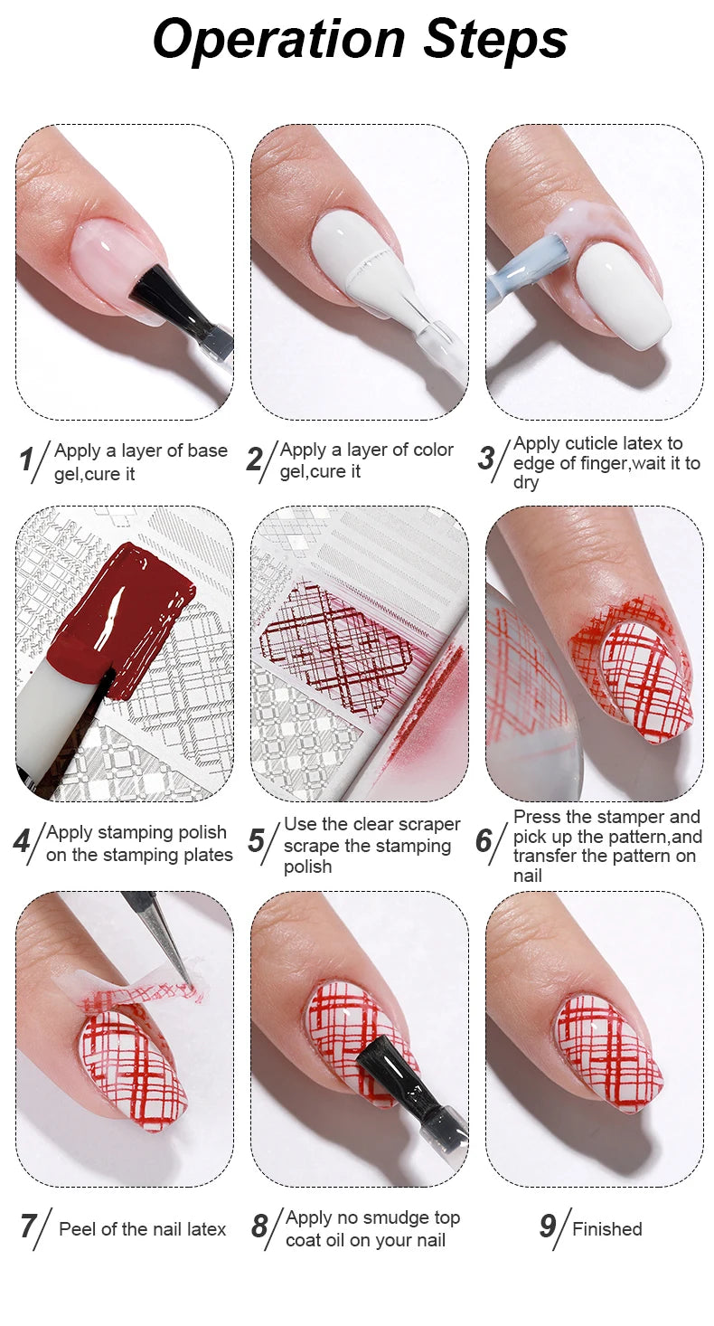 AS Esmalte de uñas de estampado de 5ml, colores, barniz de impresión de uñas para placa de estampado, lacas de impresión en blanco y negro, no kit