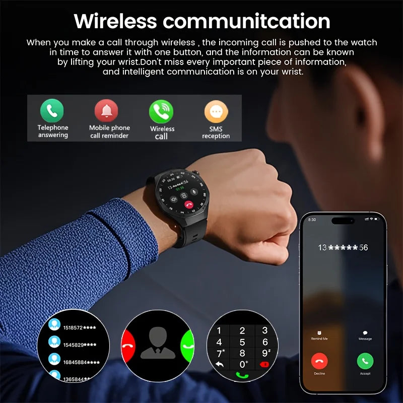 2026 New Bluetooth Smart Watch with Call Function 1.52-inch Customizable Dial Sporty Smartwatch for Men Women Health Monitor