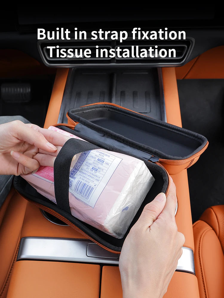 Car sun visor tissue box, seat back car mounted tissue box, car mounted armrest box, high-end storage decoration sanitary paper box