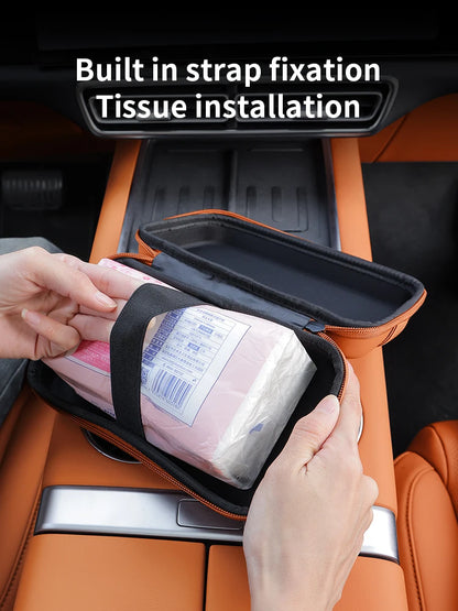 Car sun visor tissue box, seat back car mounted tissue box, car mounted armrest box, high-end storage decoration sanitary paper box