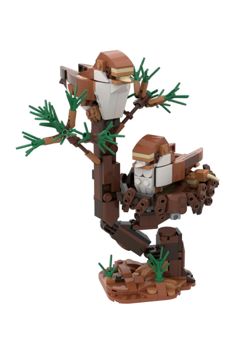 MOC Raven Model Building Blocks Sets Clever Raven Black Bird 3D Home Ornament Brick STEM Toy Adult Valentine's Day Gift