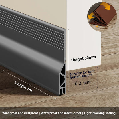 1m Under Door Draft Stopper Weatherstrip 5 Colors Flexible Silicone Rubber Sealing Strip Self-adhesive Window Gap Acoustic Tape