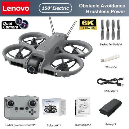 Lenovo Drone 8K Aerial HD Intelligent Avoiding Obstacle with Larger Screen Remote Control Folding Brushless Power GPS Drone