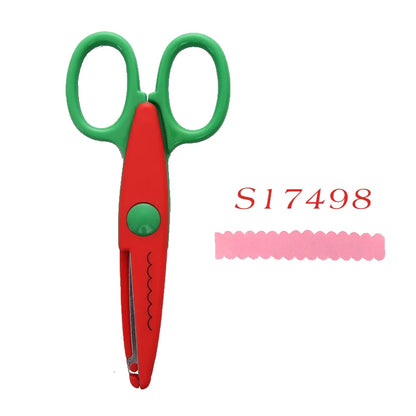 Mr.paper 6 Styles Minimalistic Lace Scissors Wavy Pattern Small Round Head Children Special Student Art Tool Stationery Scissor