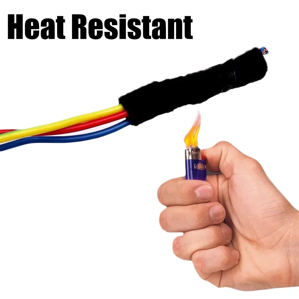10/15M Meter Heat-resistant Flame Retardant Tape Coroplast Adhesive Cloth Tape for Car Cable Harness Wiring Loom Protection