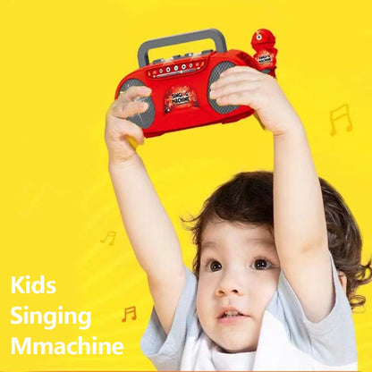 Kid Karaoke Singing Machine with Microphone Portable Musical Instrument with Light Educational Toy Girl Boy Party Birthday Gift