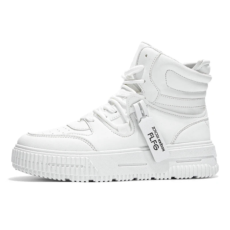 New Fashion Casual Sneakers High Top Skateboard Shoes Student Boots Men and Women Trend Wear-Resistant Two-Color Couples