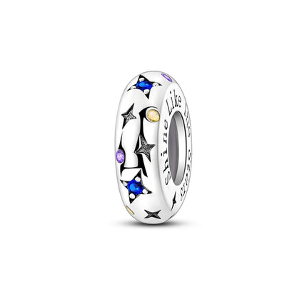 PAMELA 925 Sterling Silver Sea Turtle Starfish Blue Charm Dolphin Octopus Shell Bead For Original Charms Bracelets Ocean Jewelry