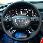 Customize DIY Microfiber Leather Car Steering Wheel Cover For Audi Q7 2012-2015 Q3 Q5 2013-2016 A4 (B8) 2014 2015 A6 (C7)