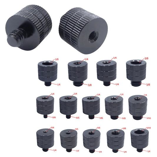 1/4 to M4 M5 M6 M8 M10 Conversion Screw 3/8" Male to Female Thread Screw Mount Converter Standard 1/4 Mount Adapter Screw