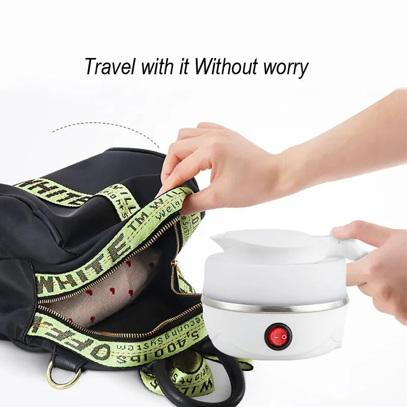 Foldable and Portable Teapot Water Heater 600ML Household Travel Electric Water Kettle 220V Kitchen Appliances Water Boiling Pot
