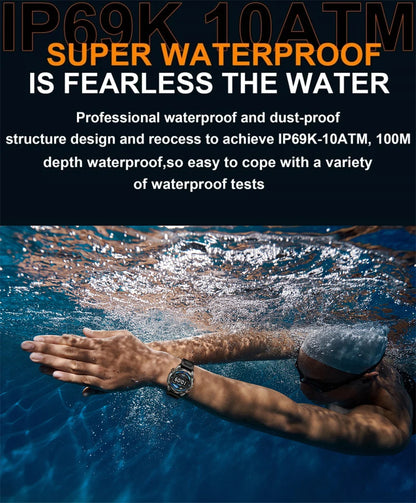 New Outdoor Sport Smart Watch, For Men, 1.46" AMOLED Screen LED, Flashlight, 515mAh Battery, 10ATM Waterproof, Bluetooth Call Smartwatch