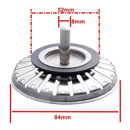 Kitchen 84mm Sink Strainer Replacement Plug Stainless Steel Drain Waste Stopper Sealing Umbrella For Drain Device Cover Plug