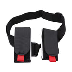 Nylon Ski Pole Shoulder Hand Carrier Lash Handle Straps Adjustable Buckle Hook Loop Protecting Black Nylon Ski Handle Strap Bag