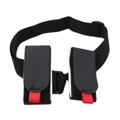 Nylon Ski Pole Shoulder Hand Carrier Lash Handle Straps Adjustable Buckle Hook Loop Protecting Black Nylon Ski Handle Strap Bag