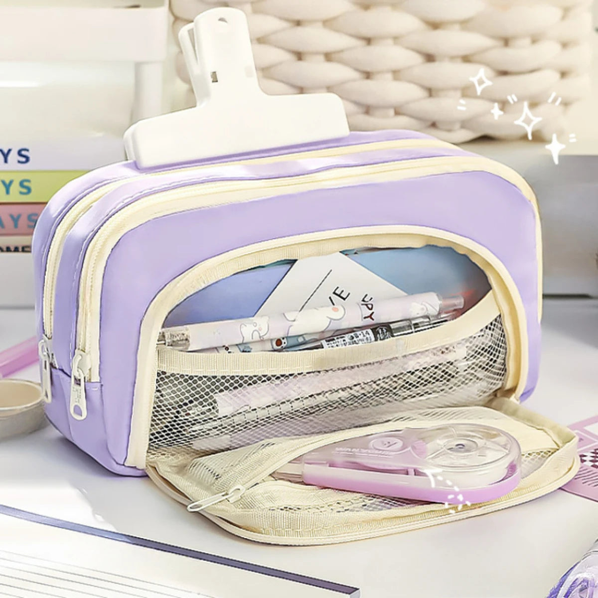 Large Capacity Pencil Case, Handheld Pen Pouch, Portable Cosmetic Bag, Gift for Office, School, Teen Girl, Boy, Men, Women, Adult