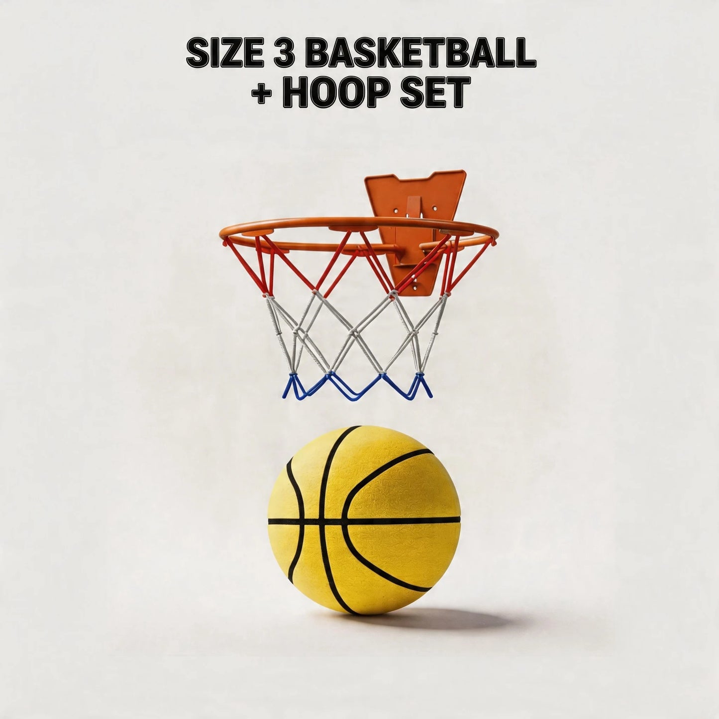 Silent Foam Basketball Hoop Set | Soft, High-Rebound PU Material | Indoor Silent Training Ball