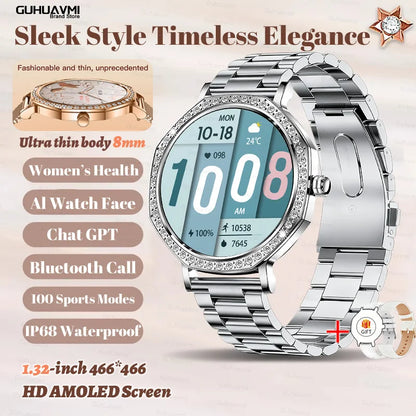 2026 Ultra Thin Women Smart Watch Screen Always Display Time Sports Bracelet Bluetooth Call Fashion Smartwatch Ladies Best Gift