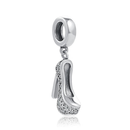 Pink Bead Bag Perfume Lipstick high heels Pendant fit Original Bracelet Accessories DIY Jewelry Women 925Silver Gift Trunk Charm