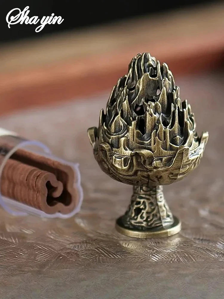 Boshan Incense Burner, Tabletop Ornament, Home Office Decor Collectible, Creative Portable Small Home Burner