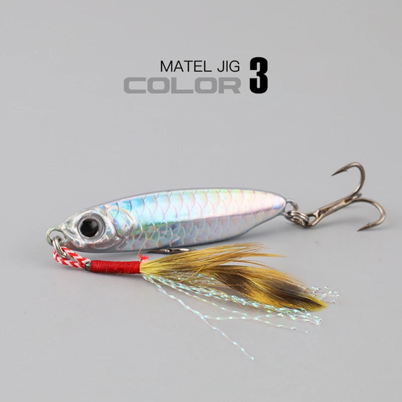 1 Pc Metal Artificial Bait Jig 7g 10g 15g 20g 25g 30g Shore Casting Jigging lure Shore Casting Saltwater Fishing lure Bit