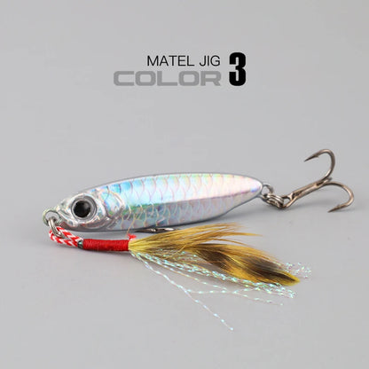 1 Pc Metal Artificial Bait Jig 7g 10g 15g 20g 25g 30g Shore Casting Jigging lure Shore Casting Saltwater Fishing lure Bit