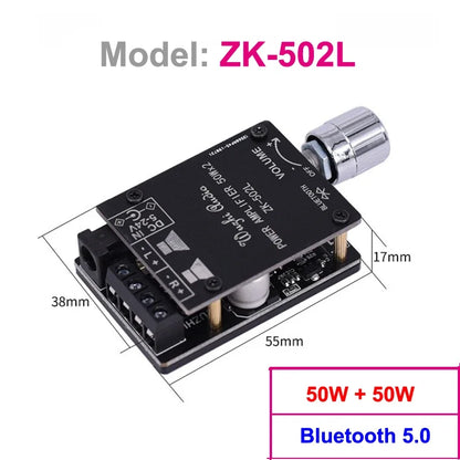 2*100W TDA7498E Audio Power Amplifier Bluetooth-compatible 5.0 Stereo HiFi Class D Digital Home Theater AUX Music AMP