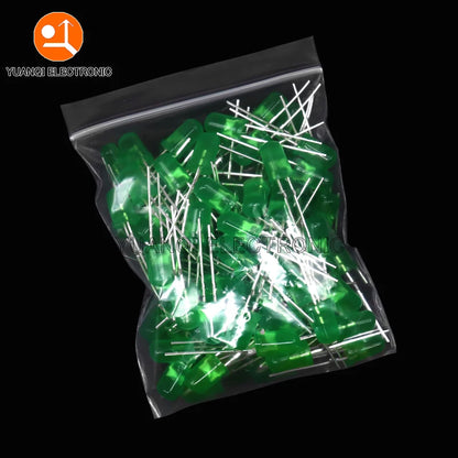 5mm LED Diode, F5 Assorted Kit, White Green Red Blue Yellow Orange Pink Purple Warm White, DIY Light Emitting Diode