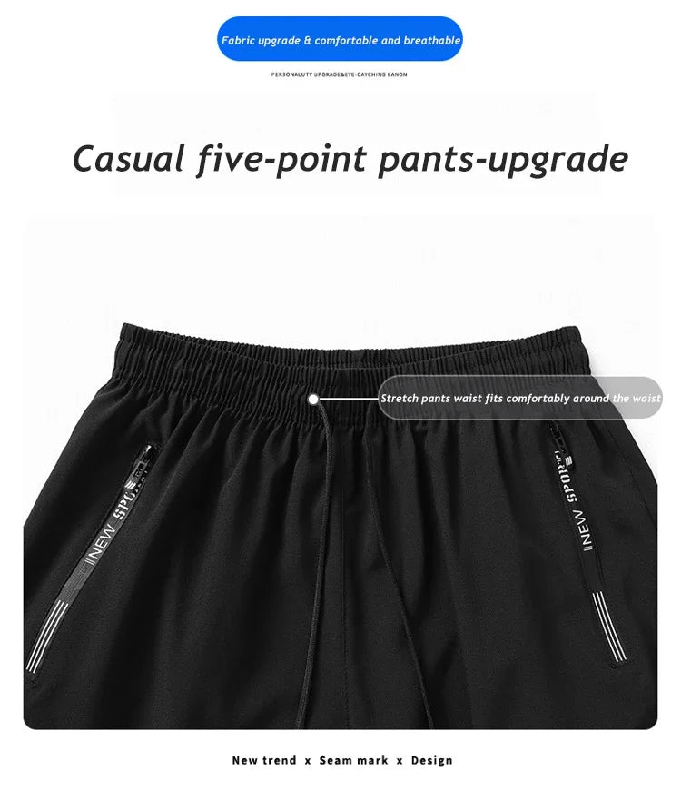 Men Plus Size Shorts, Summer Pants, Work Trousers, Men Quick-drying Loose Fit Sports Fitness Sweatpants