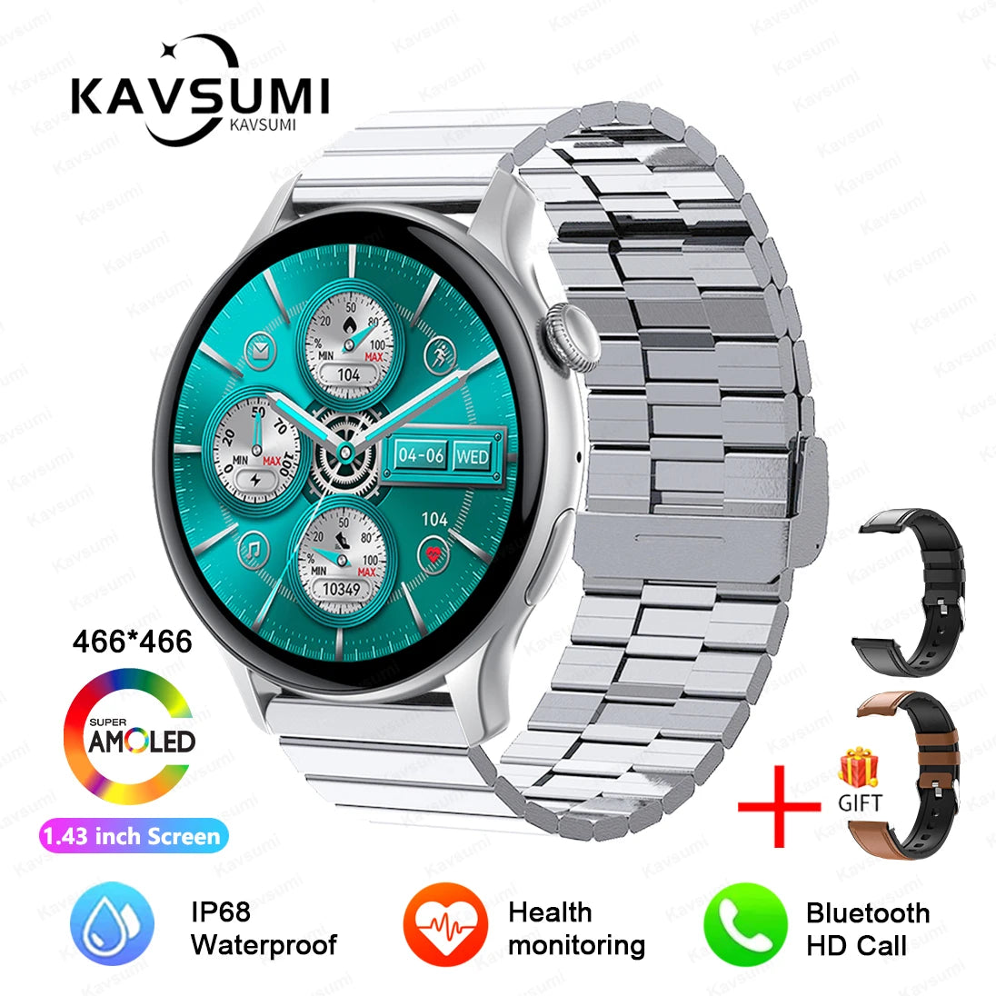 Smartwatch for Women AMOLED Screen Always Display Time NFC IP68 Waterproof Sports Call Women Smart Watch For Women Custom dial