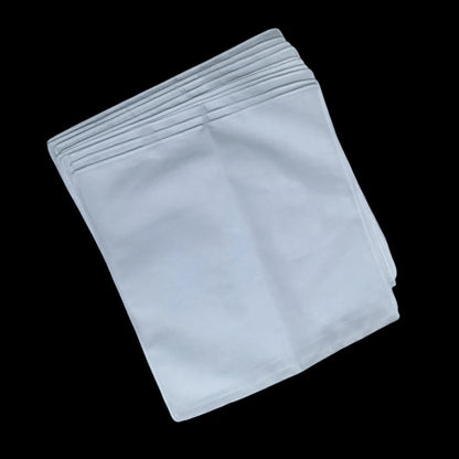 10pcs, 100% Cotton White Handkerchiefs Square, Super Soft Washable Hanky, Chest Towel, Pocket Square Hanky, DIY Accessories, 28x28cm