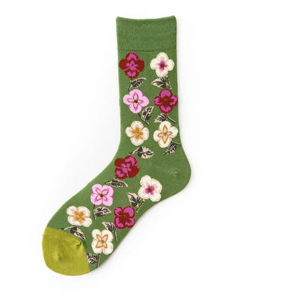 New cotton socks high-quality men's and women's British style casual Harajuku fashion novelty literary couple sexy socks